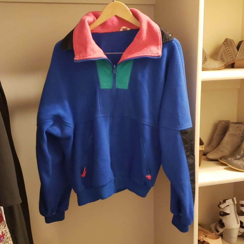 Vintage Fleece Jacket Sz medium Van Heusen